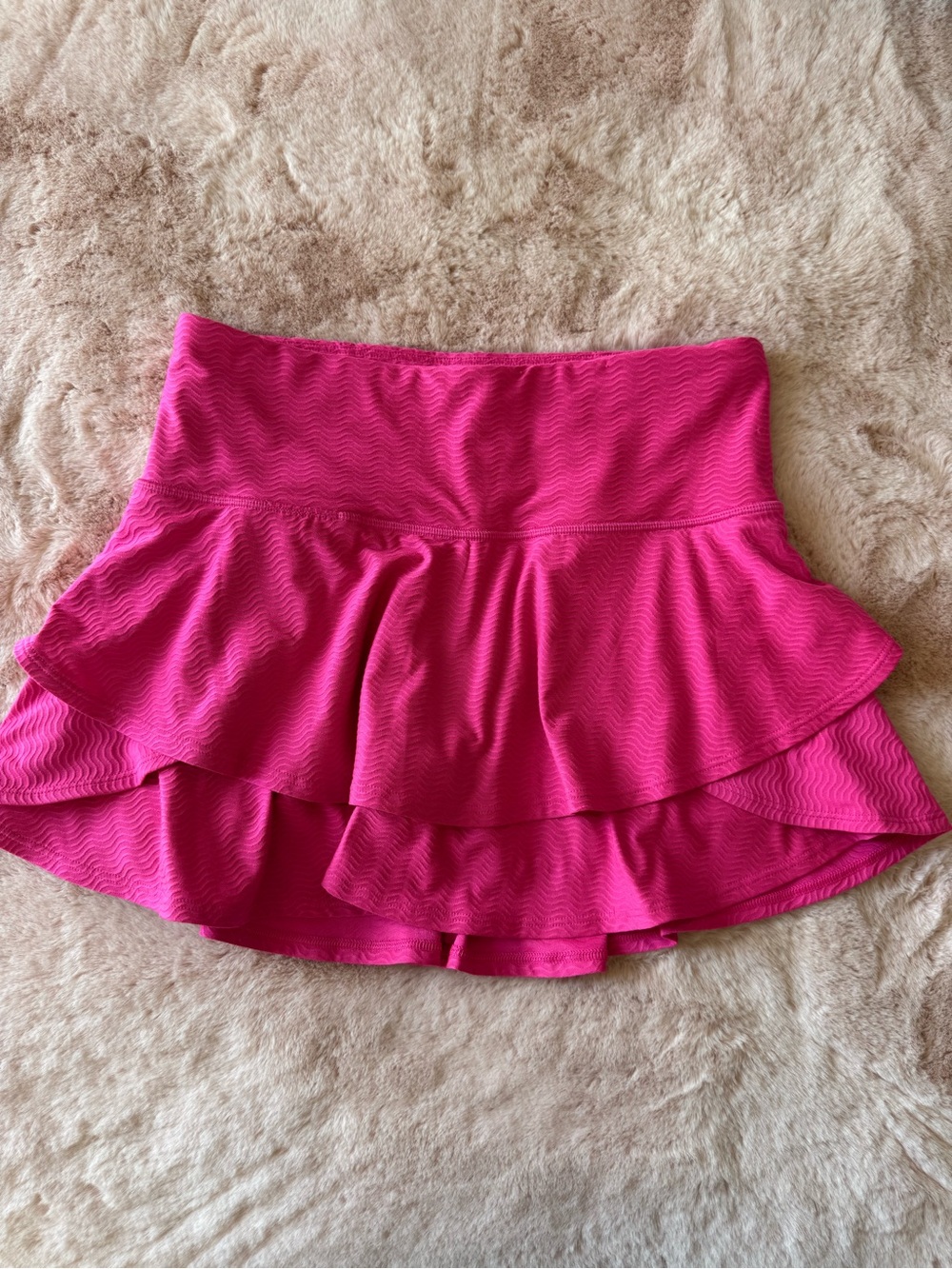 Athleta Girl Bright Pink Tiered Ruffle Girls Skort Size XL/14